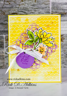 Check out my card that I cased from the Catalog using inspiration from a box created using the Hand Penned Petals Suite from Stampin' Up! Click here