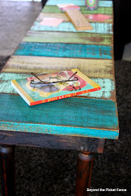Reclaimed Wood Coffee Table or Bench Tutorial http://bec4-beyondthepicketfence.blogspot.com/2014/07/how-to-make-reclaimed-wood-benchcoffee.html