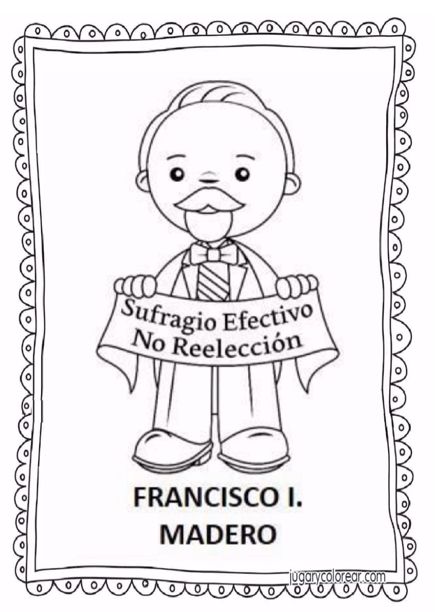 Dibujos para colorear revolución Mexicana - Jugar y Colorear