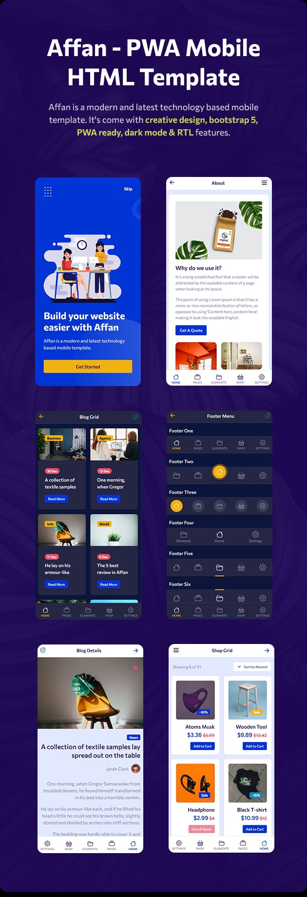 Mobile HTML Template