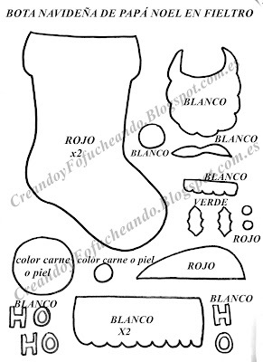 Bota Navideña Fieltro