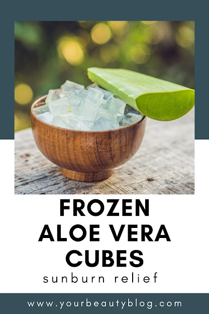 How to make frozen aloe vera cubes home remedy for sunburn. Get relief instant for a sunburn with this easy diy. Use aloe vera gel for sunburn remedies.  What helps a sunburn? Aloe vera helps soothe the skin for relief instant diy. Use hacks like this for a natural treatment to get rid of a sunburn. How to soothe a sunburn quickly with aloe vera gel. Relief instant diy with an easy recipe. #aloevera #frozen #sunburn