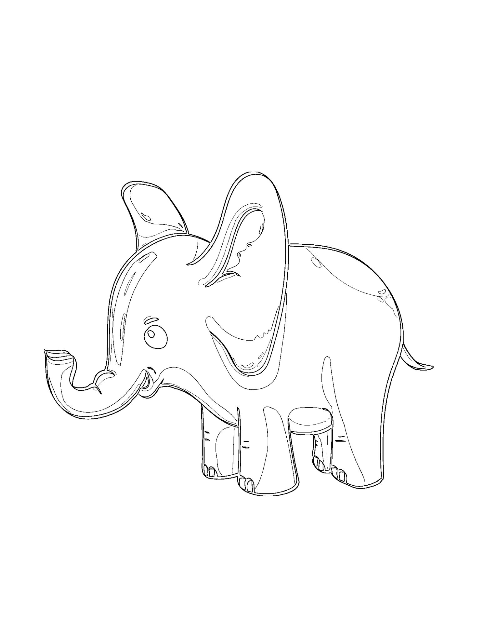 Free Printable Coloring Pages (elephant)