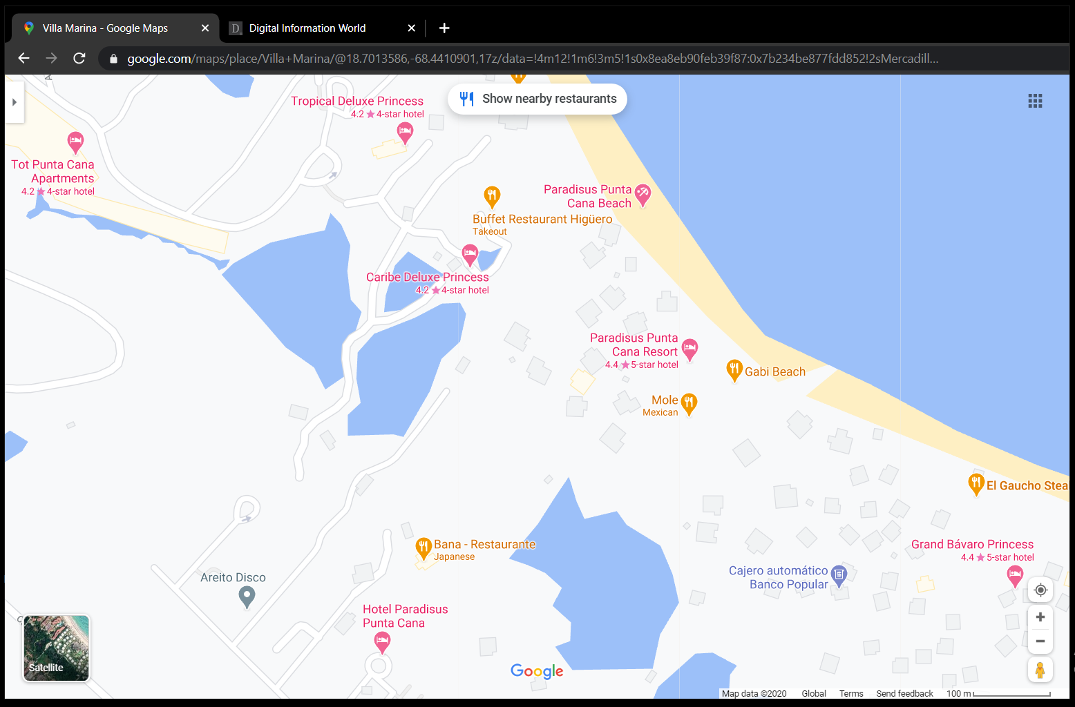 Google Maps now shows average hotel - Gmaps