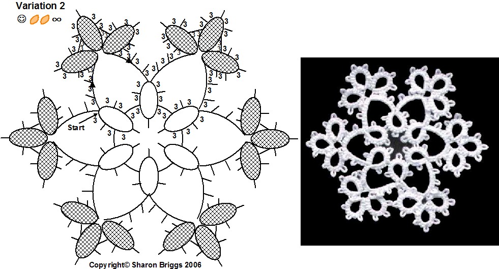 Sharon's Tatted Lace: Snowflake 2