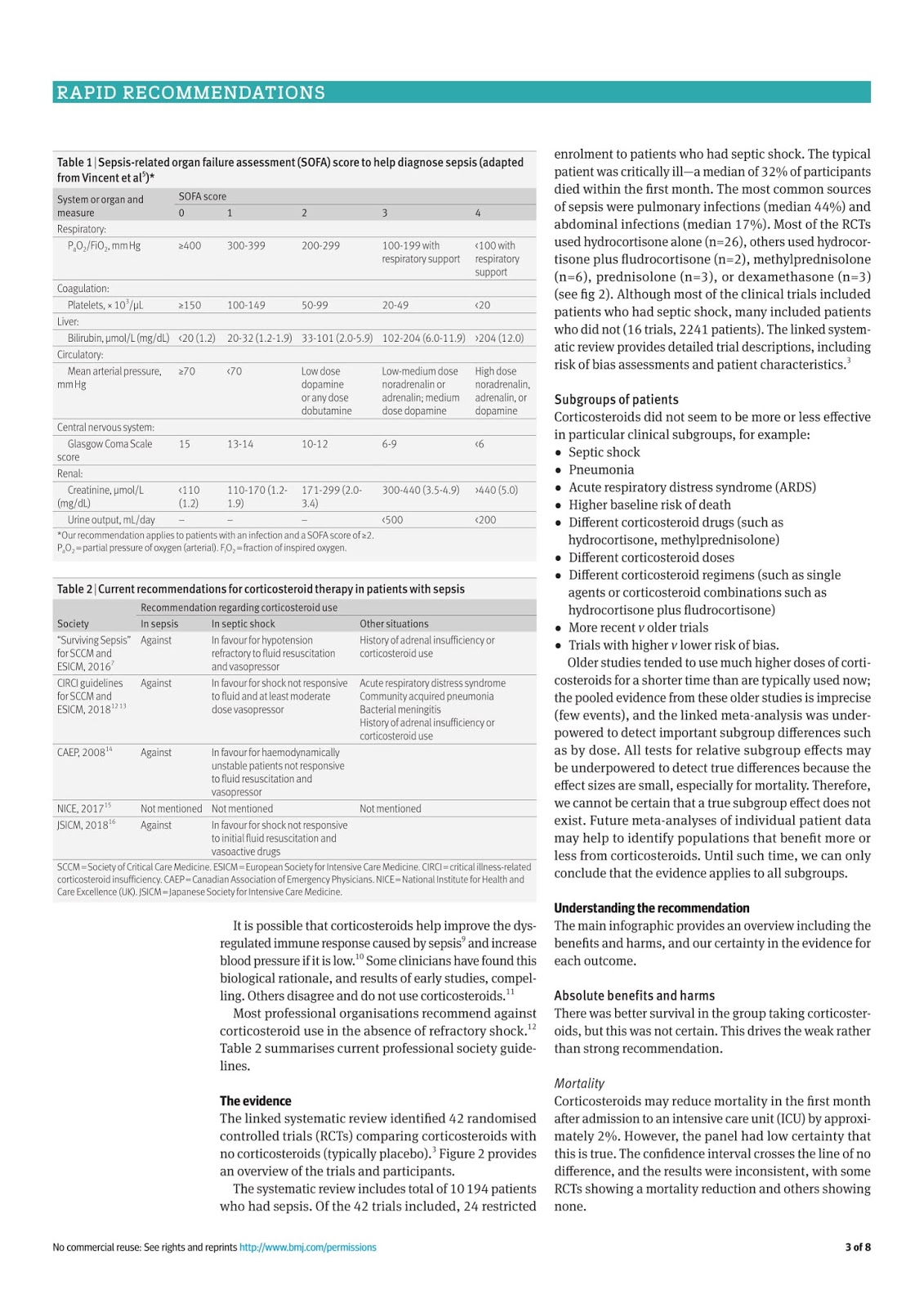 Malaysian Sepsis Alliance EBM Sepsis Clinical Management