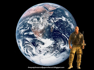 Dwayne Johnson Desert Clothing The Rock at Planet Earth seen from space desktop wallpaper