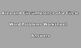 Exercours Area And Circumference Of A Circle Word Problems Worksheet Answers