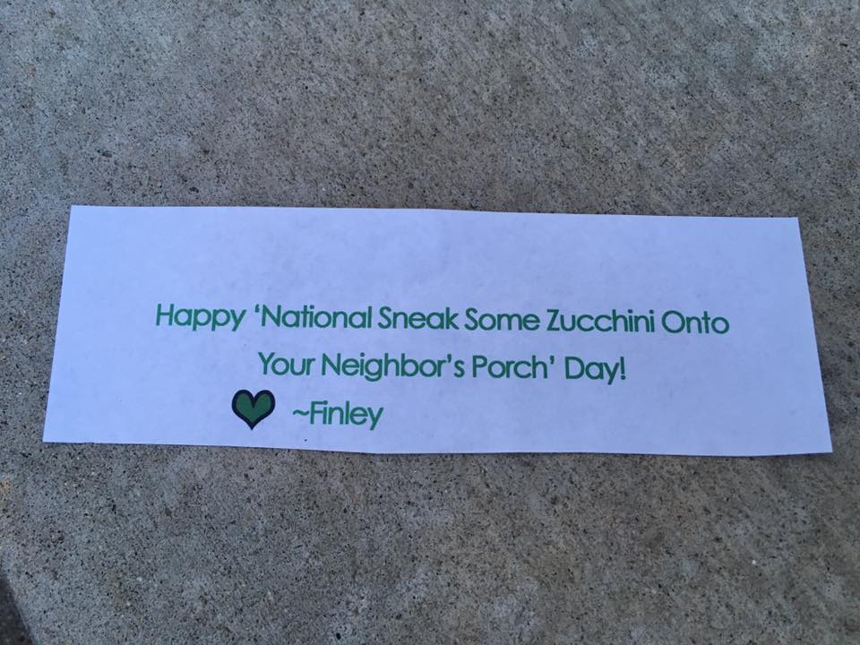 National Sneak Some Zucchini Onto Your Neighbor's Porch Day National Sneak Some Zucchini Onto Your Neighbor's Porch Day