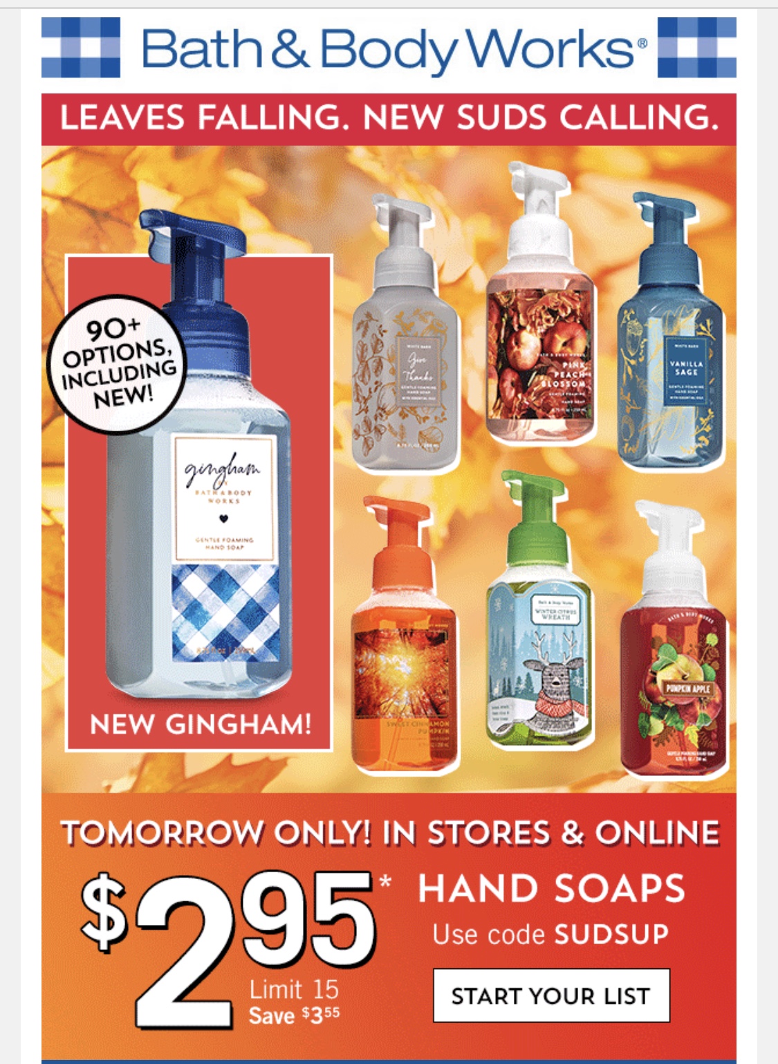 Life Inside the Page Bath & Body Works Tomorrow's, Saturday Email