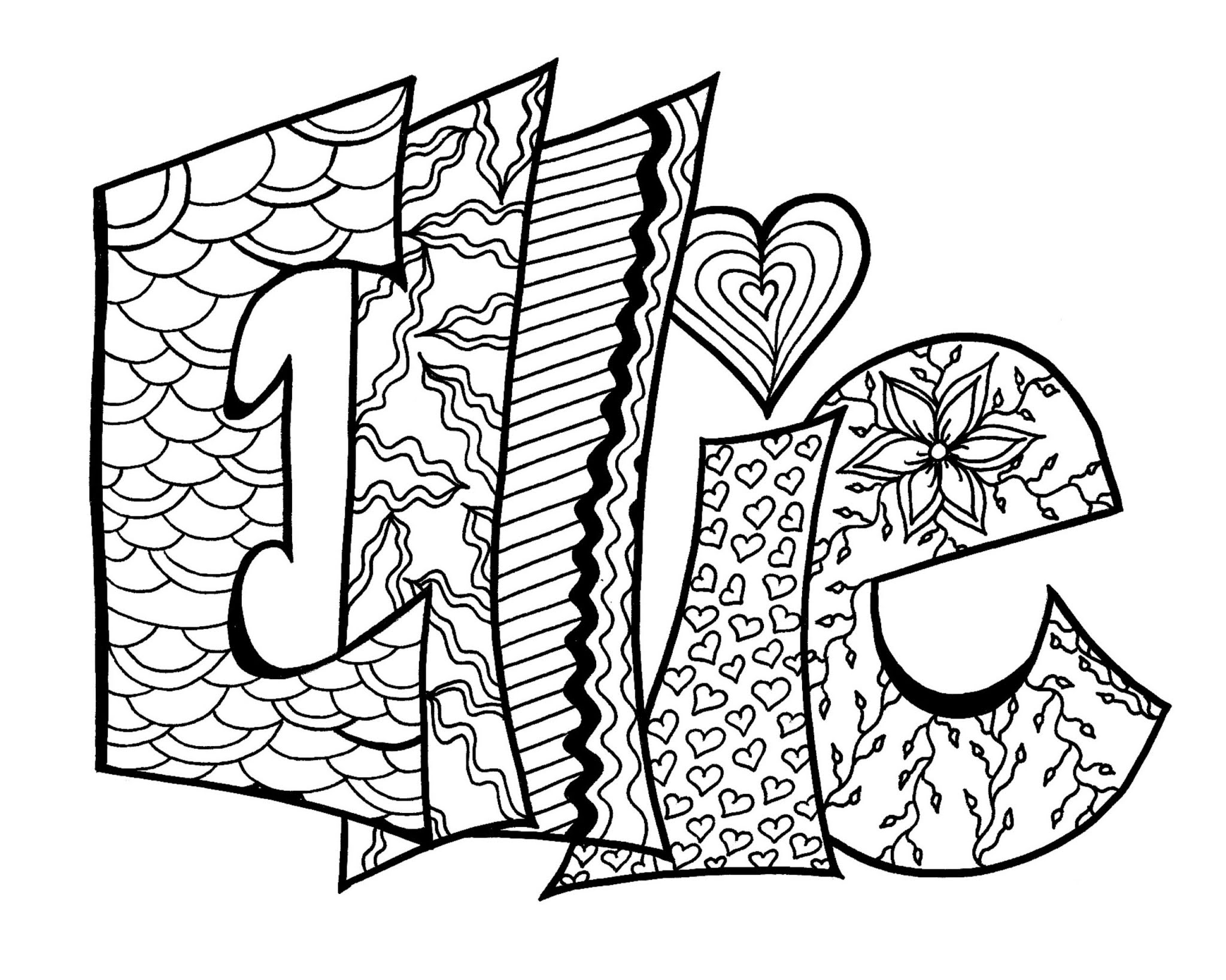 Printable Coloring Name Pages Free