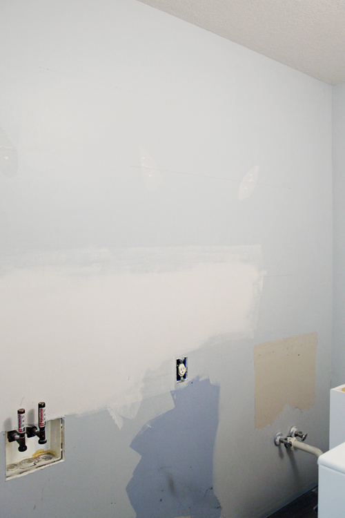 Laundry Room Update Lowering Hookups & Installing a Counter IHeart