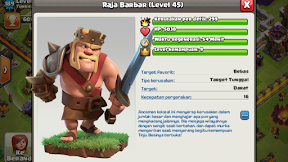 Inilah Biaya dan Lama Upgrade Barbarian King COC Terbaru