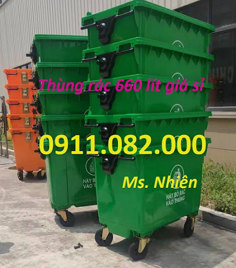 Thung rac gia re tai Soc Trang Cung cap thung rac nhua 120L 240L 660L lh 0911082000