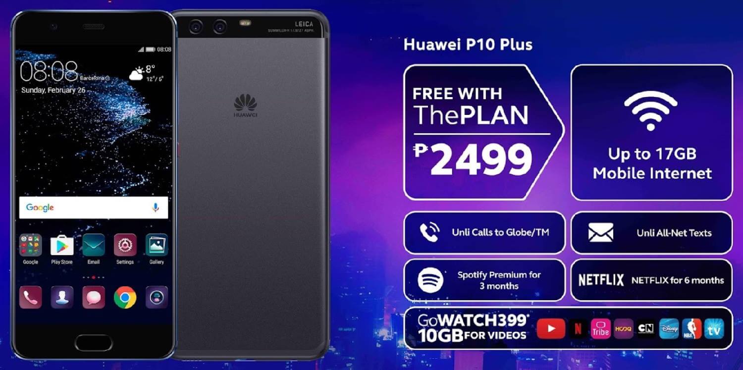 Huawei P10 Plus Now Free at Globe ThePLAN 2499 TeknoGadyet