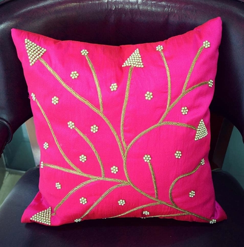Make Cushions Look Elegant by Covering with Hand Embroidered Long Cushion Covers
