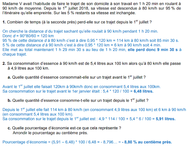 QCM-CONCOURS-GRATUITS: Correction problème de mathématique. Trajet