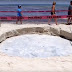 Aparece socavón en arenal de Playa del Carmen
