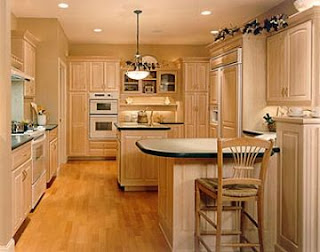 light brown kitchen cabinet