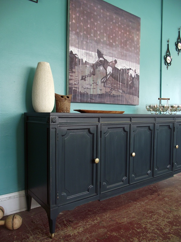Vintage Ground Vintage Deep Blue Credenza / Sideboard / Buffet