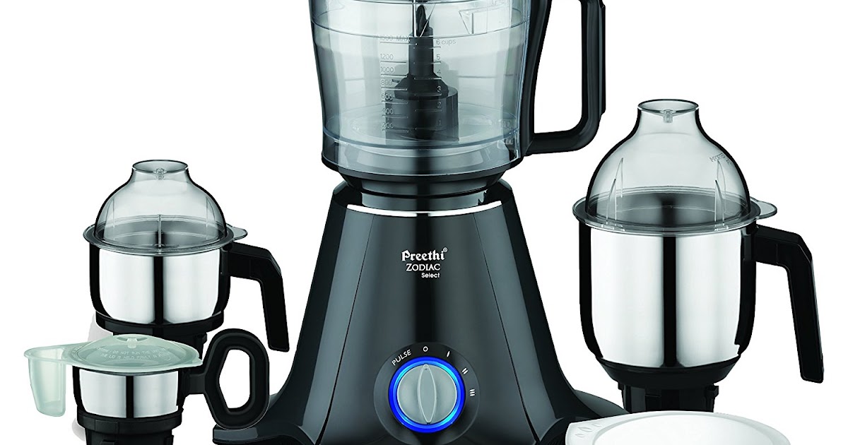 Buy Preethi Zodiac Select MG-227 750-Watt Mixer Grinder with 4 Jars