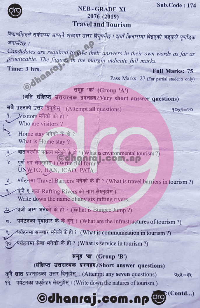 tourism grade 11 june exam papers