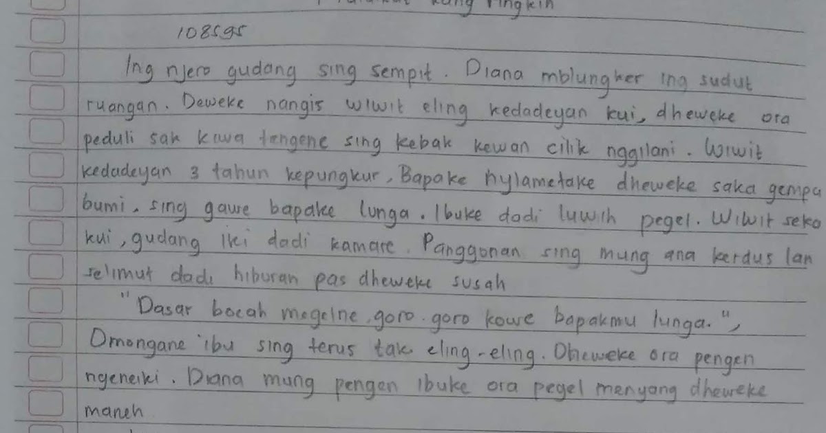 Cerkak Bahasa Jawa Pendidikan Populer Contoh Cerkak