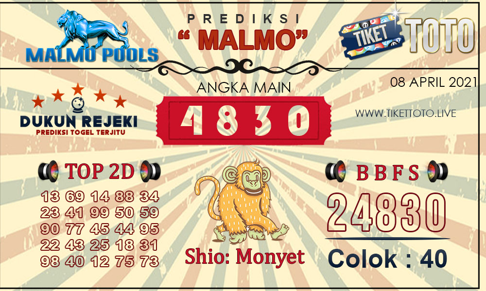 Prediksi Togel MALMO TIKETTOTO 08 APRIL 2021