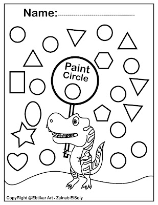 dinosaur preschool free printable coloring pages for preschoolers pre k coloring basic shapes for kids
