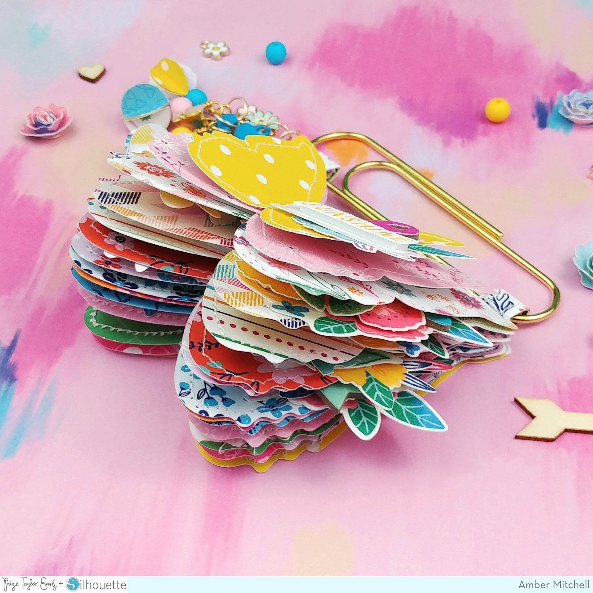 Butterfly Paper Clip Mini Album by Amber Mitchell Paige Taylor Evans