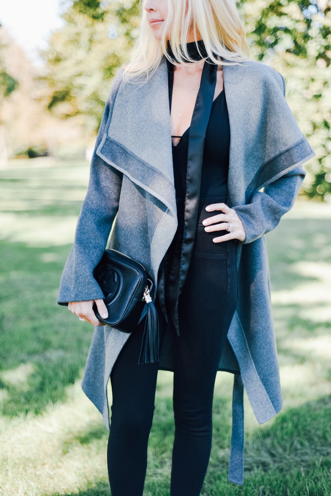Lucky wool top wrap coat