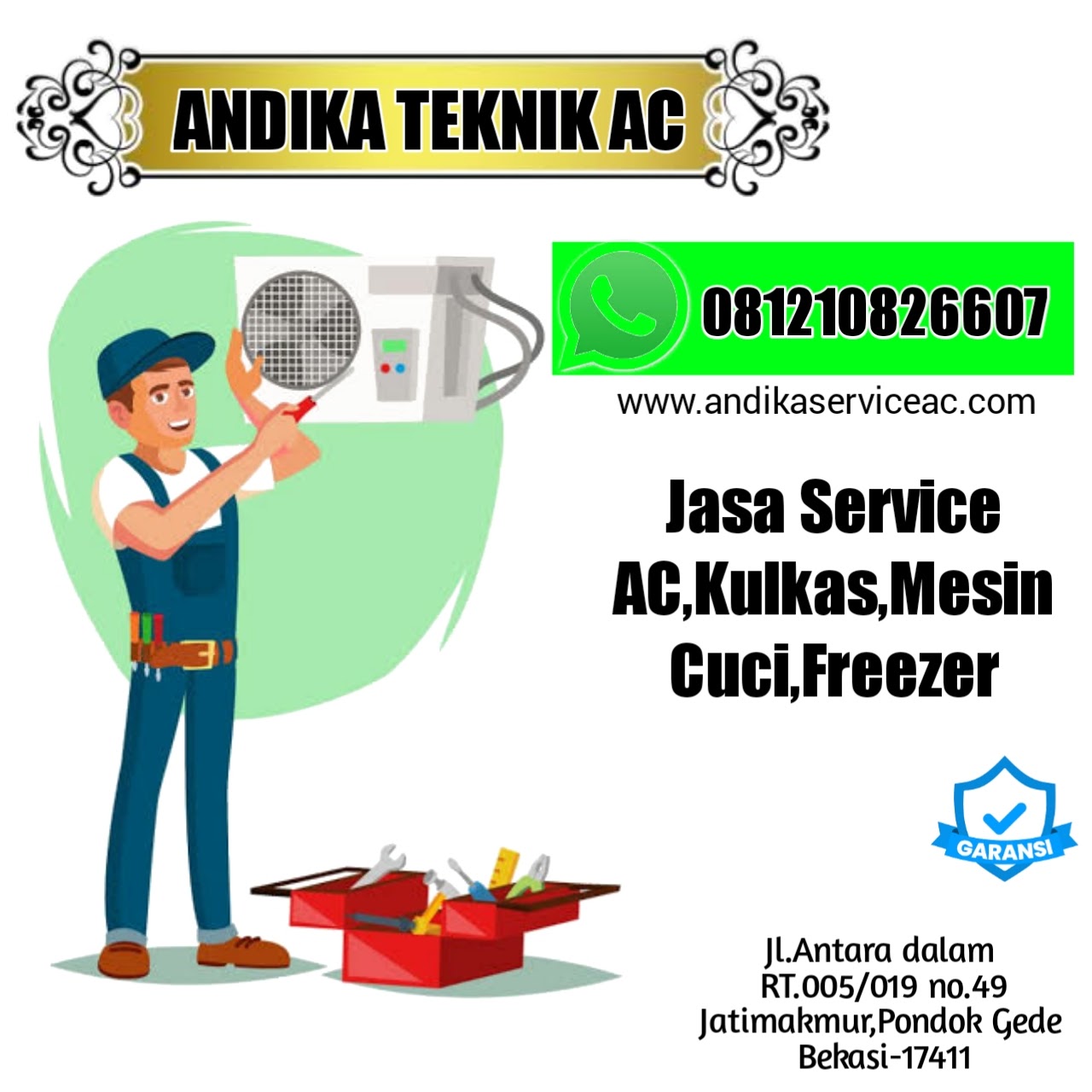 Service AC Pondok Melati Tukang AC Pondok melati Bekasi