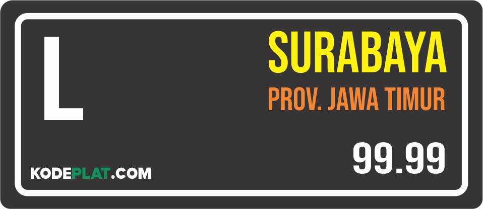 Kode Plat Kendaraan Surabaya Plat Nomor