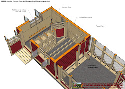 plans chicken coop combo sheds construction building storage garden perspective completed