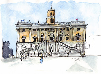 Capitoline Hill watercolor