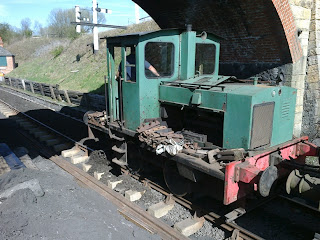 Malcolm using the Husky to drop and plough ballast