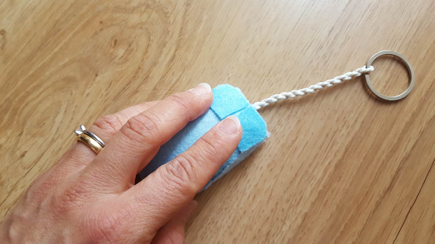 Felt computer mouse key chain Keeping it Real