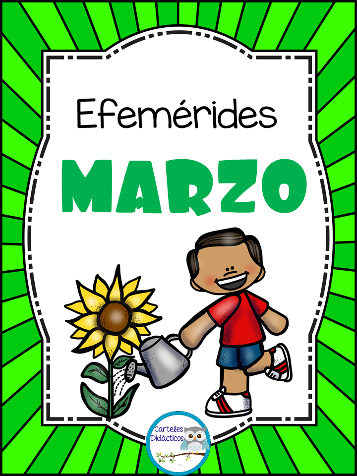 Efemérides del mes de Marzo para primaria y preescolar en pdf