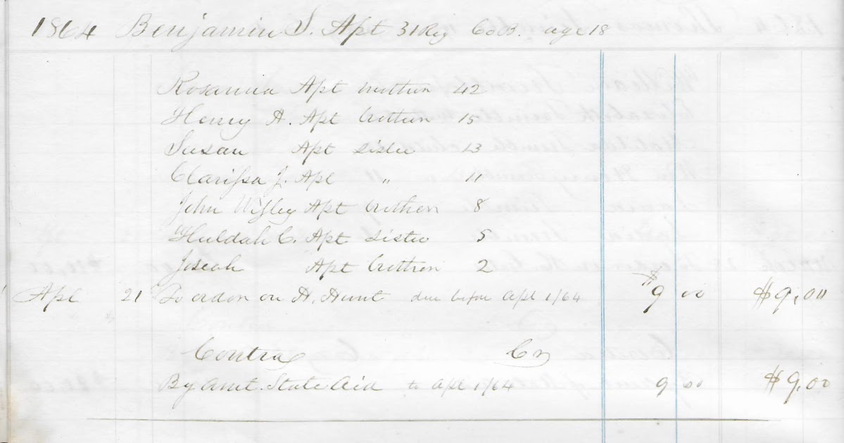 Heirlooms Reunited 1864 Payments On Behalf of Family in Robbinston