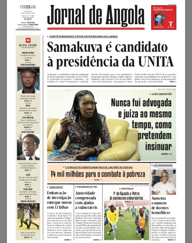 Lil Pasta News Notícia Do Jornal De Angola é Falsa Isaías Samakuva 