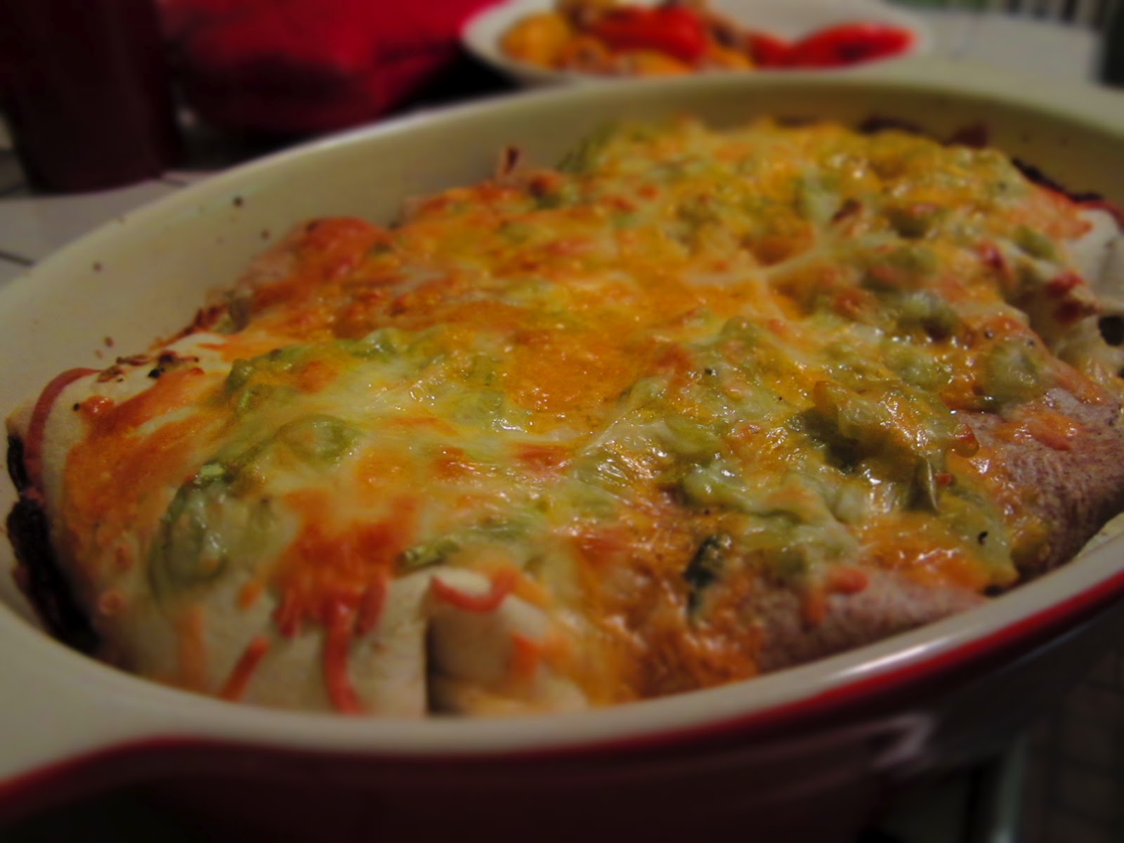 EmJoy's Kitchen Spinach and Cheese Enchiladas