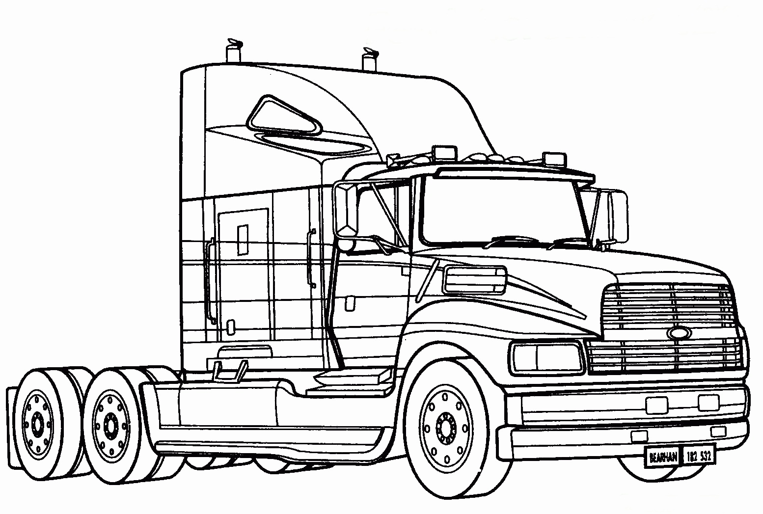 Desenho - Carro e Caminhão - Colorir e Pintar - Desenhos Para Colorir