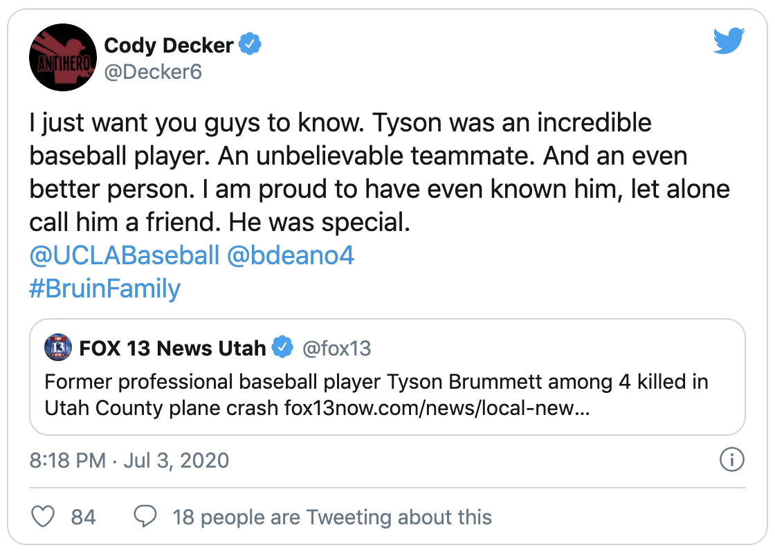 Former Philadelphia Phillies pitcher, Tyson Brummett, killed in Utah