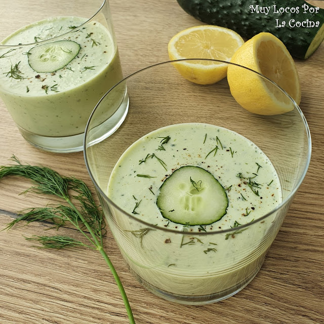 Sopa Fría de Pepino, Yogur Griego y Eneldo