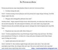 Contoh Soal Psikotes Penerimaan Pt Pengembangan Kawasan Industri Pdi Pulau Batam Tahun 2018 Lengkap Dengan Tanggapan Tes Wawancara Mata Pelajaran