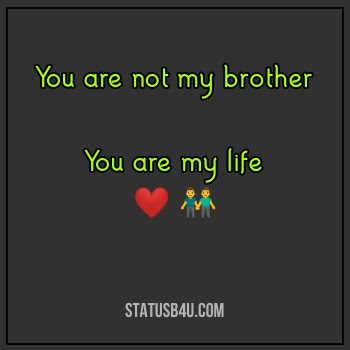 You Are Best Brother Quotes 250+ Brother Status, Quotes & Captions >> Best Brother Love Status