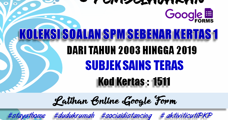 All About Science Cikgu Diana KOLEKSI SOALAN SPM SEBENAR SAINS TERAS