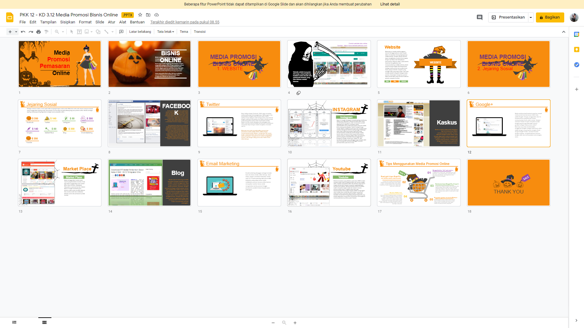 Download PPT Materi PKK Kelas XII SMK AKL - KD 3.12 Media Promosi