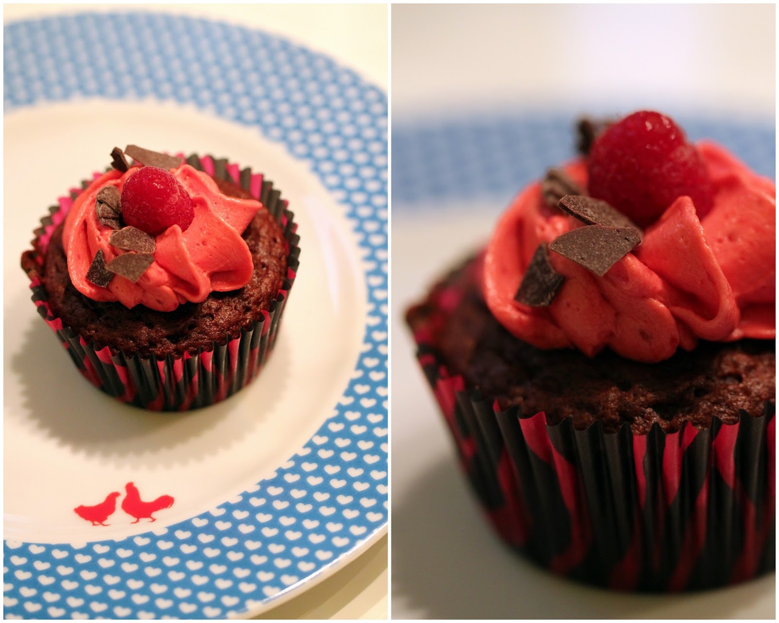 Blogschokolade &amp; Butterpost: Schokoladige Cupcakes mit Himbeer-Pudding ...