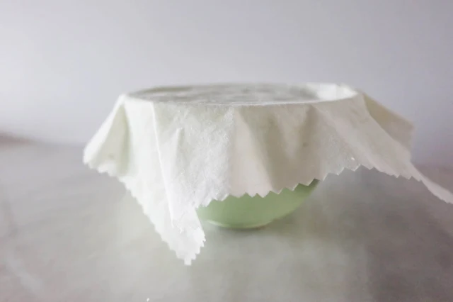 diy homemade beeswax wrapper on a bowl